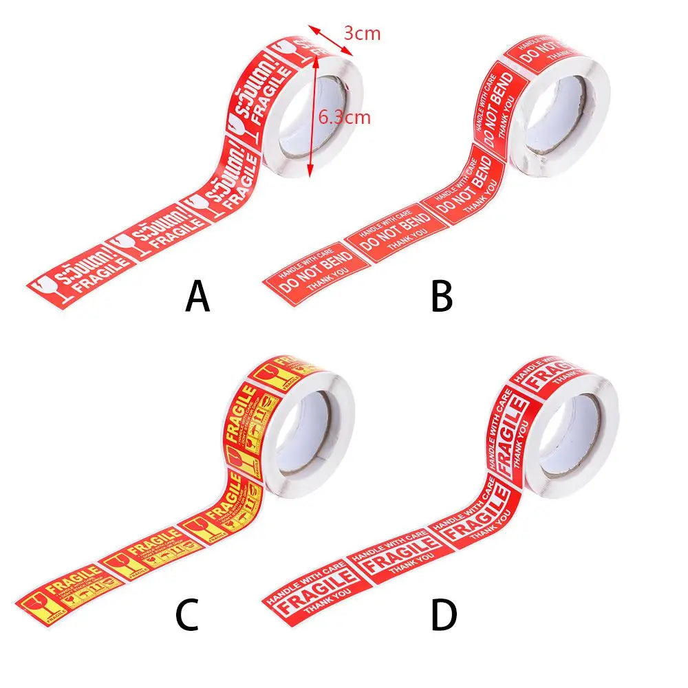 250Pcs/roll Fragile Warning Label Stickers Please Handle With Care Keep Goods Care Shipping Express Adhesive Special Label
