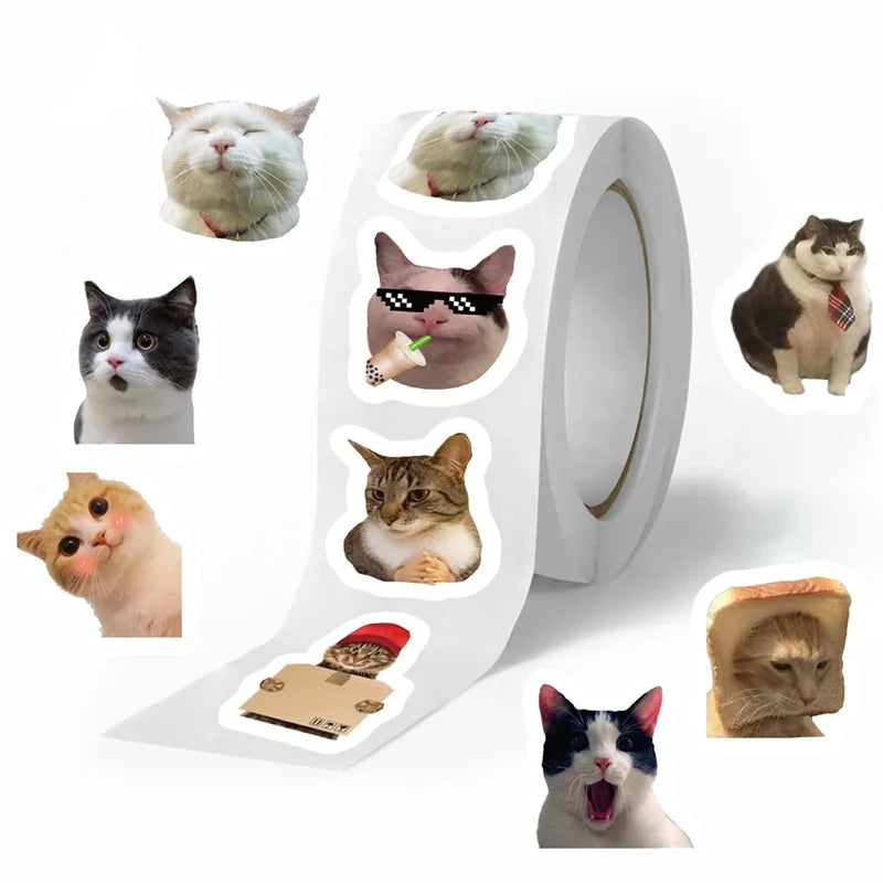500PCS Kawaii Cat Stickers for Scrapbooking & DIY
