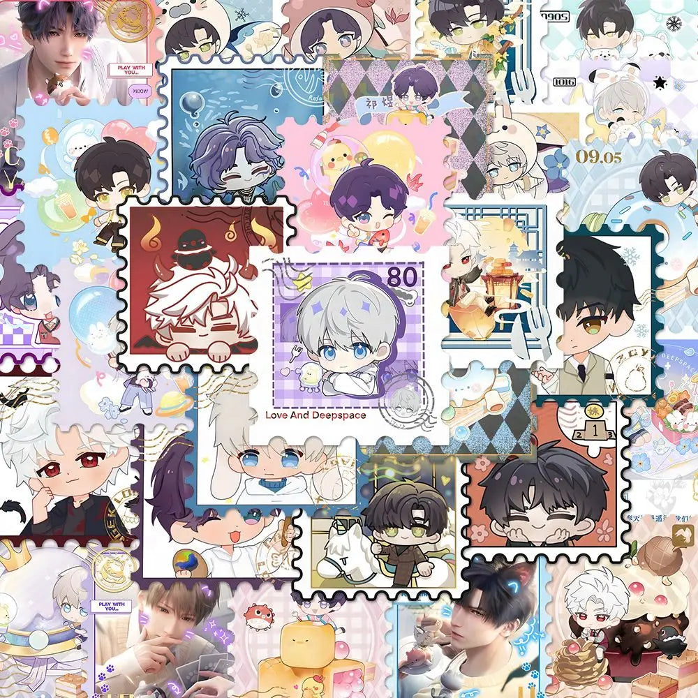 10/52Pcs Love & Deepspace Game Character Stickers for Laptop & Luggage