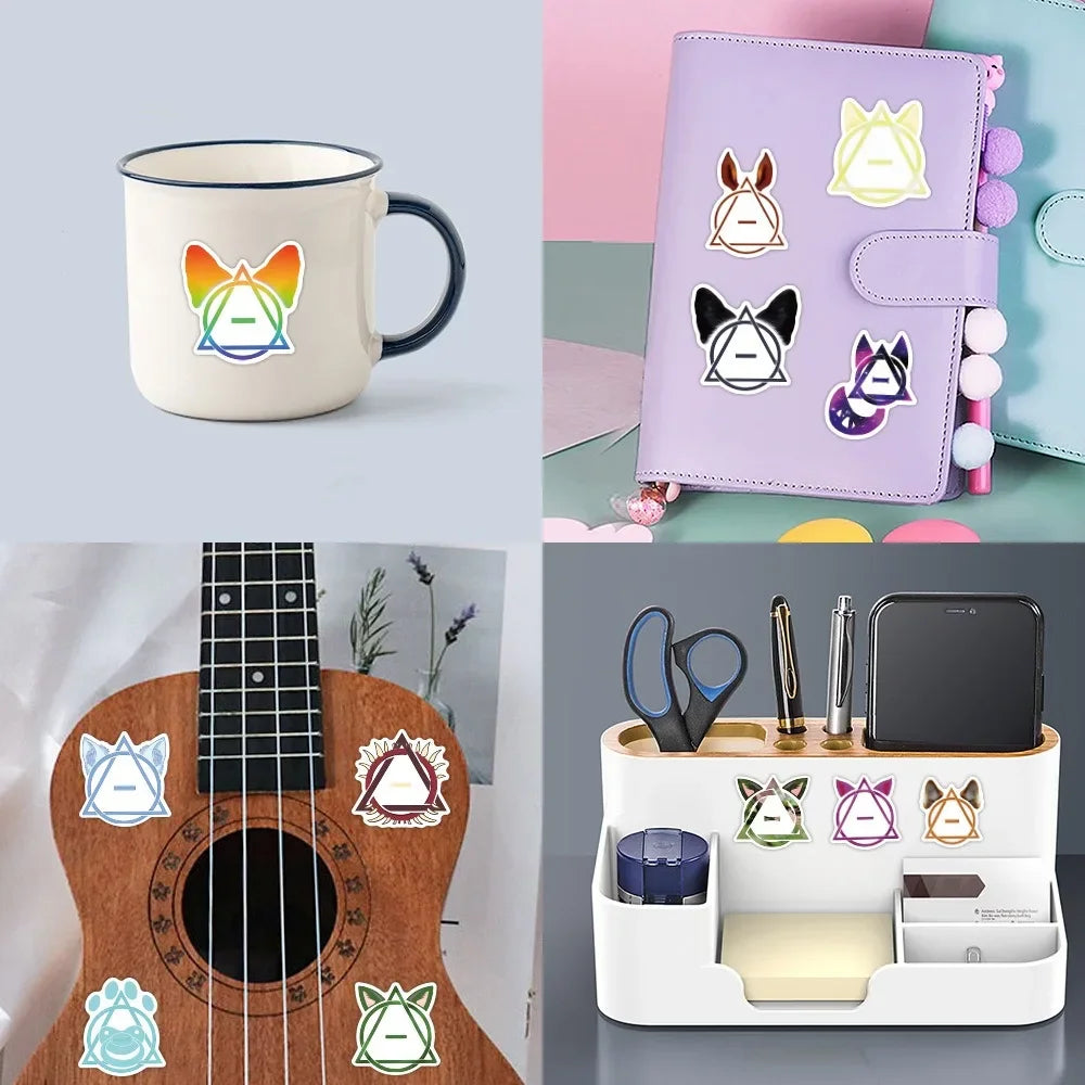 10/50pcs Therian Symbol stikcers Fox Therian graffiti Stickers for DIY Luggage Laptop Skateboard Motorcycle Bicycle Stickers