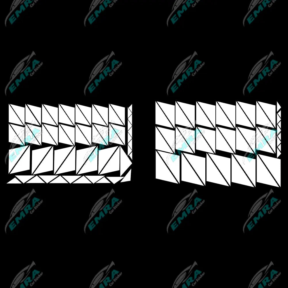 102PCS Angular Shape Sticker For Car Accessories Decoration Side Camouflage Kit Wrap Camo Tuning Styling Waterproof Vinyl Decals