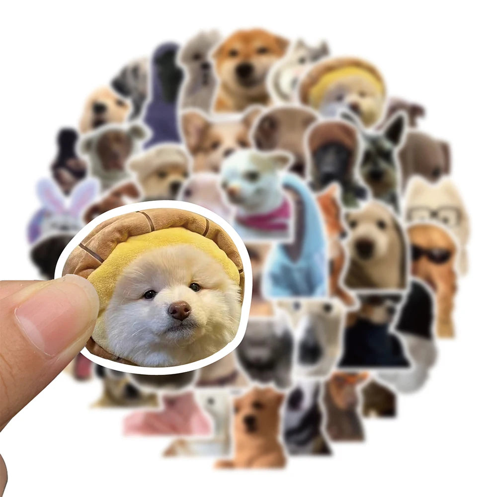 10/30/50PCS Cute Animals Meme Funny Cat Dog Stickers Graffiti Toy DIY Phone Notebook Motorcycle Suitcase Car Cartoon Wall Decals