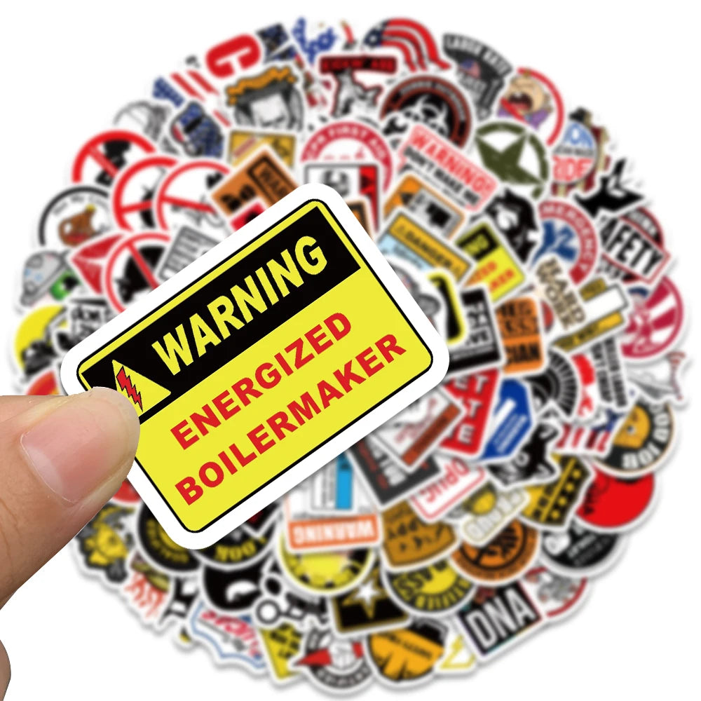 98PCS Funny Hard Hat and Construction Worker Stickers