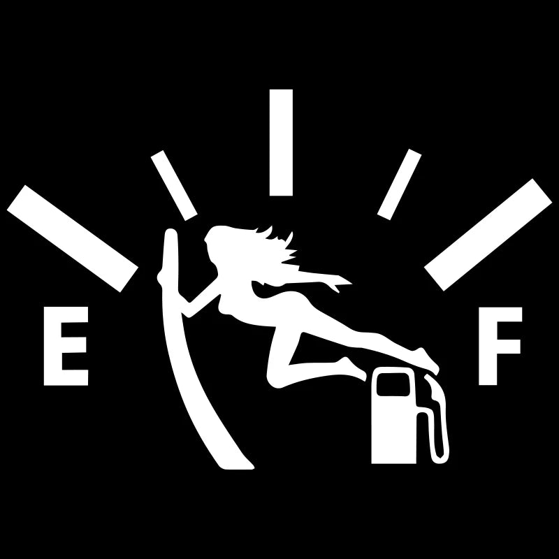 Swordswoman Gas Gauge Car Sticker Vinyl Decal