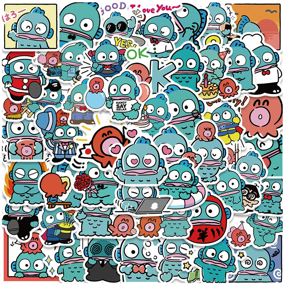 Hanyodon Cartoon Stickers 10/30/50pcs for Laptop, Phone, Suitcase, Notebook, Stationery