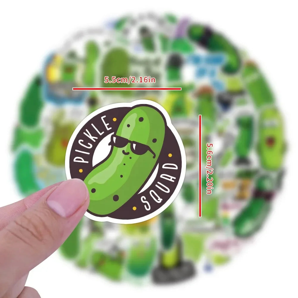 10/60Pcs Pickled Cucumber Cartoon Graffiti Stickers Phone Guitar Laptop Notebook Suitcase Cup Waterproof Sticker Decals Kids Toy