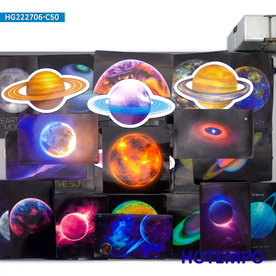 50Pieces Universe Galaxy Planet Star Space Explore Waterproof Stickers for Luggage Bike Motorcycle Car Phone Laptop Sticker Toys