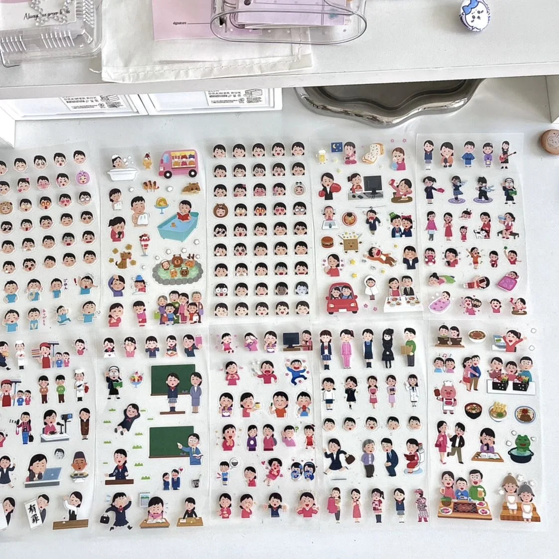 Y2K Glitter Stickers Set: Phone, Camera, Luggage, Journal