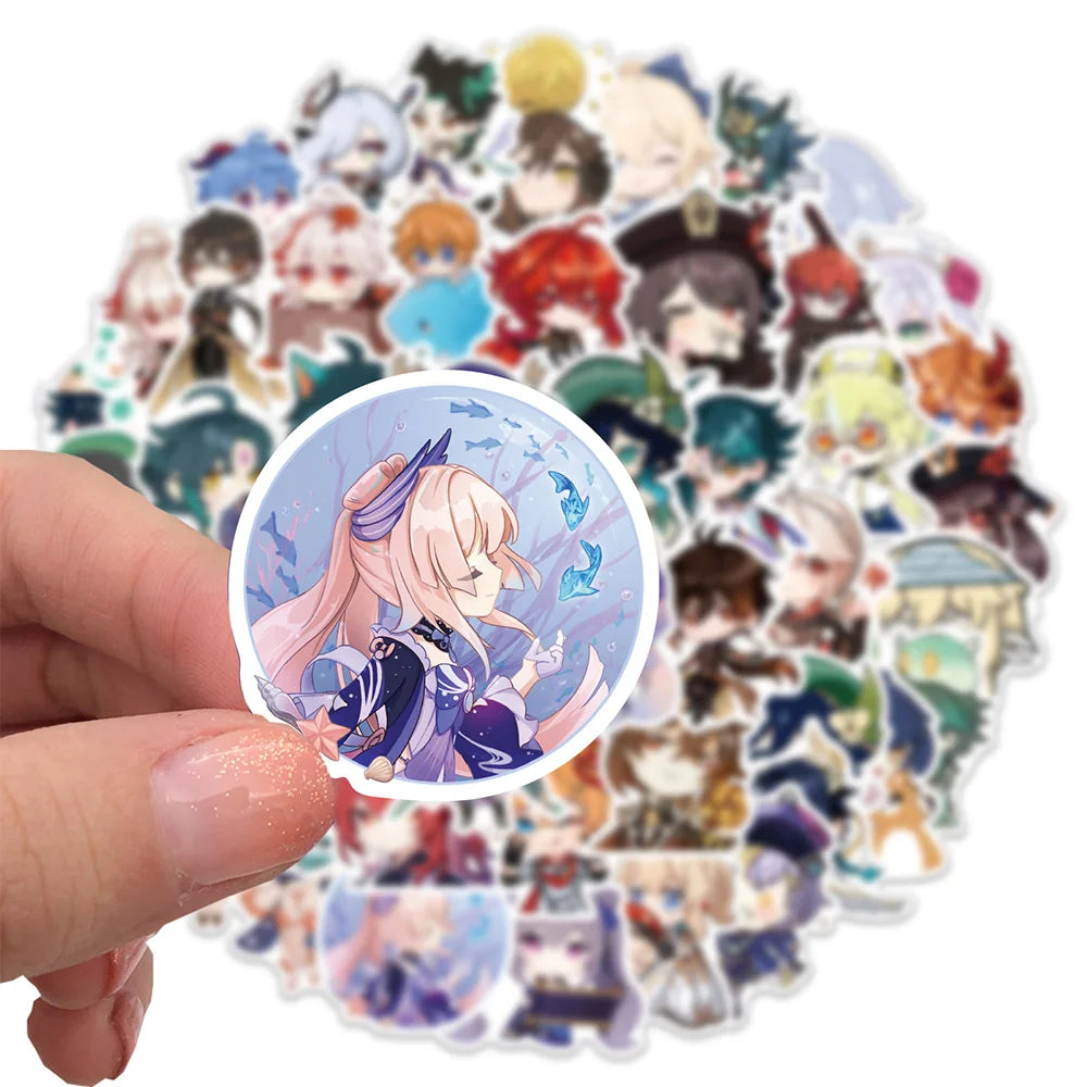 Genshin Impact Anime Stickers 10/30/50PCS for Phone Laptop Luggage Skateboard