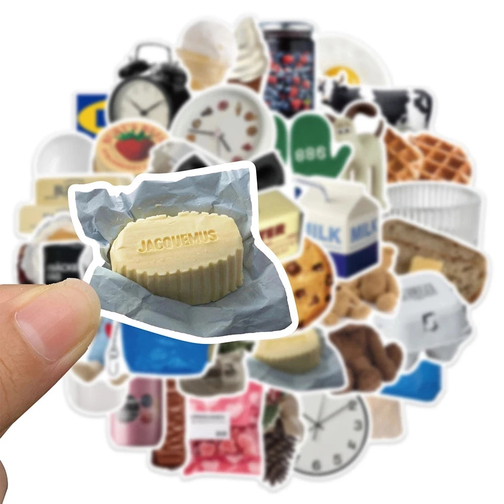 10/30/50PCS Ins Style Cute Cartoon Stickers Milk Food Biscuit Decal Toy DIY Notebook Suitcase Guitar Laptop Luggage Kids Sticker