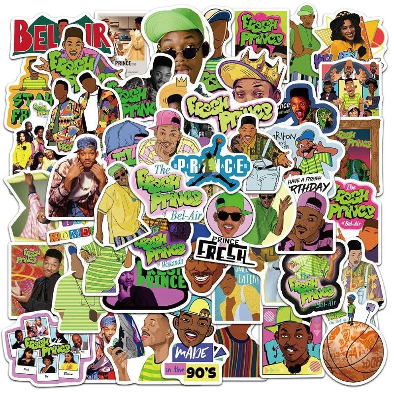 Fresh Prince of Bel-Air Stickers: Luggage, Water Bottle, Phone, Laptop, Scooter, Fridge Decor
