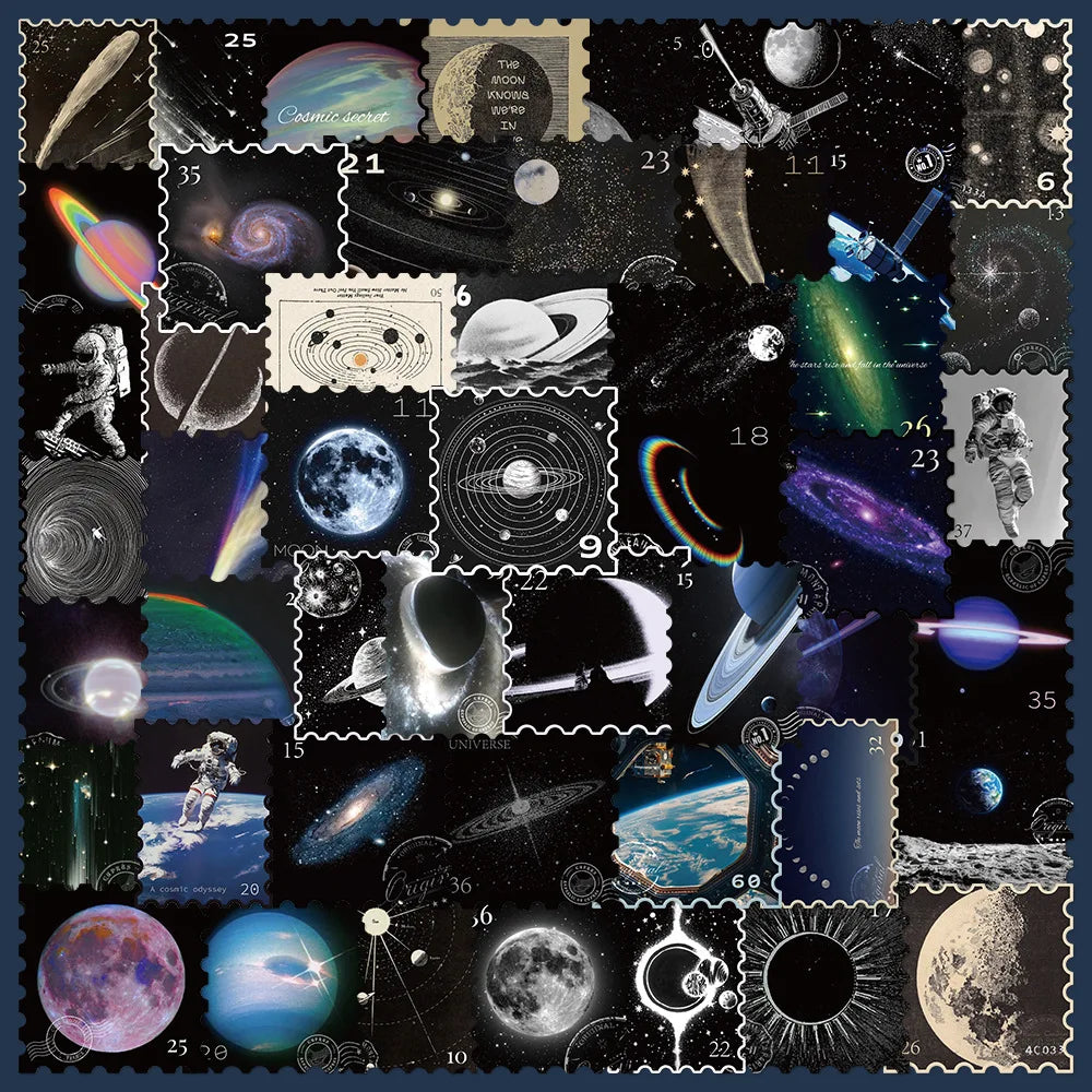 50pcs Mysterious Universe Animation Graffiti Stickers for Helmet, Desktop, Wall Decoration, DIY