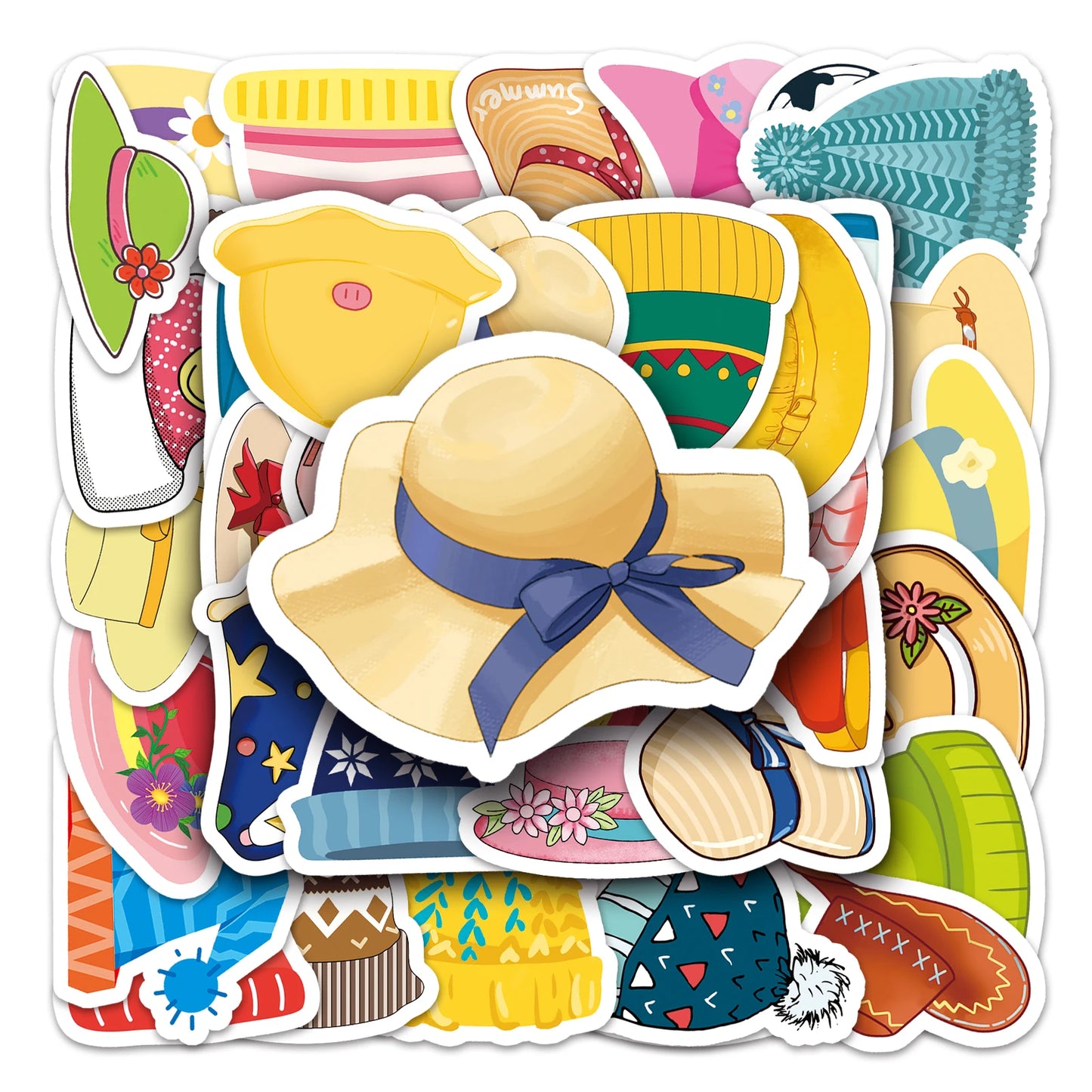 50Pcs Cartoon Waterproof Vinyl Stickers for Skateboard Snowboard Hat Decals