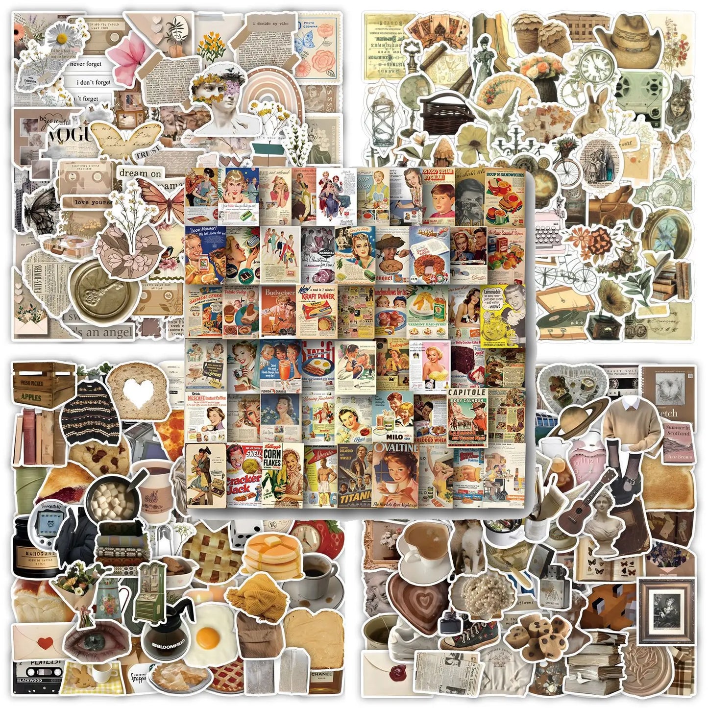 50pcs Retro Graffiti Stickers Waterproof Laptop Phone Car Skateboard Luggage Motorcycle