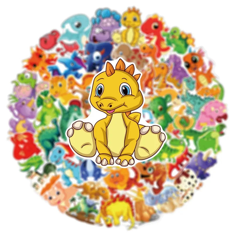 10/30/60PCS Cartoon Dinosaur Sticker Aesthetic PVC Children's Korean Stationery School Supplies Decoration Scrapbooking for Kids
