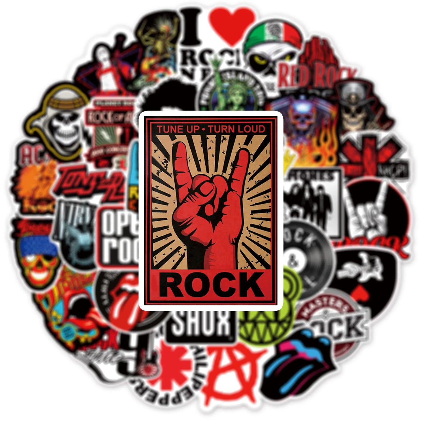 Full Color Rock And Roll Music Band Sticker Packs