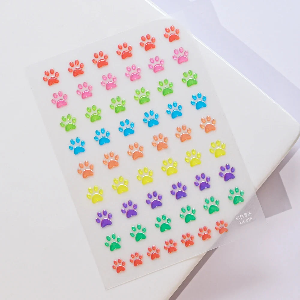Valentine's 5D Heart Nail Art Stickers Self-Adhesive