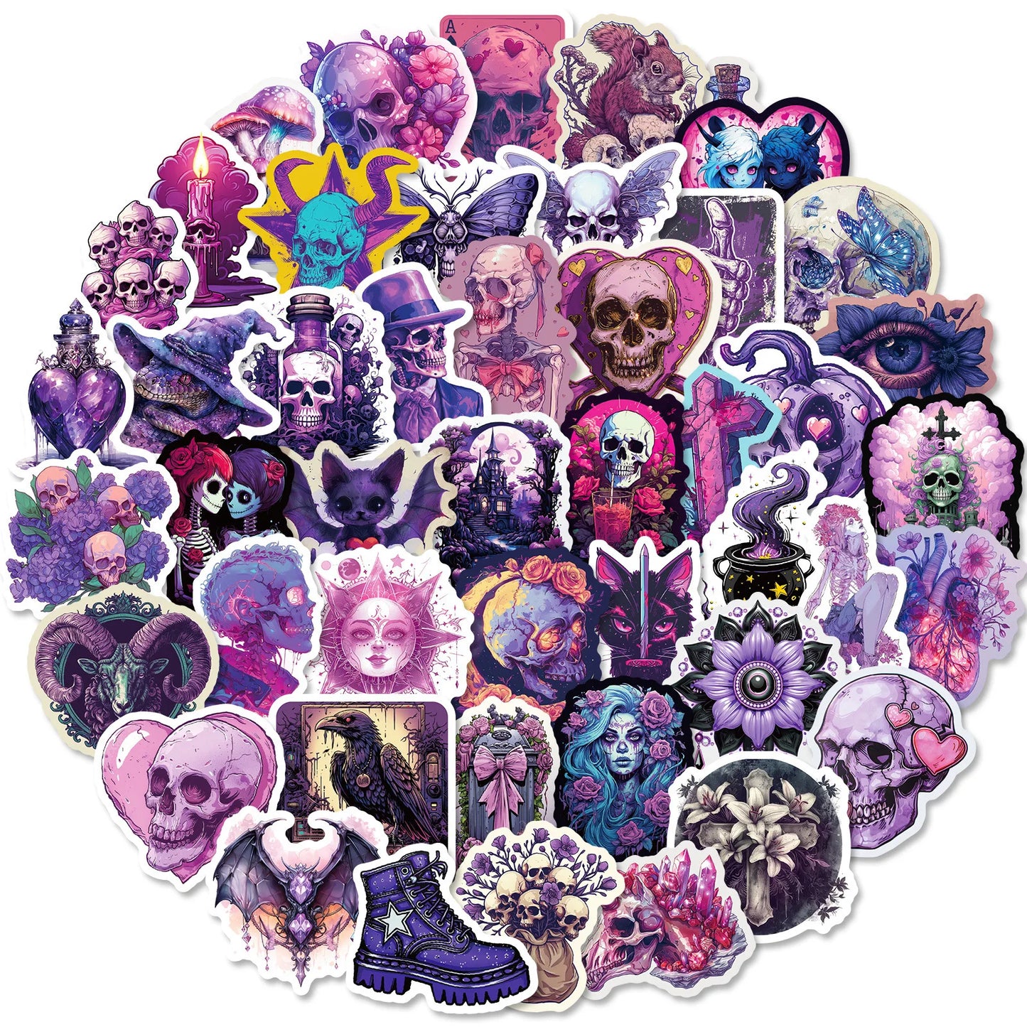 50Pcs Horror Graffiti Stickers for Helmet, Desktop, Wall Decoration
