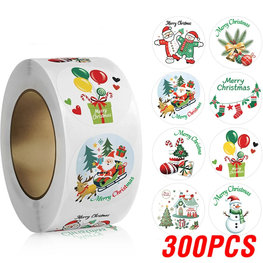 Christmas Stickers: 100-500pcs Gift & Baking Labels