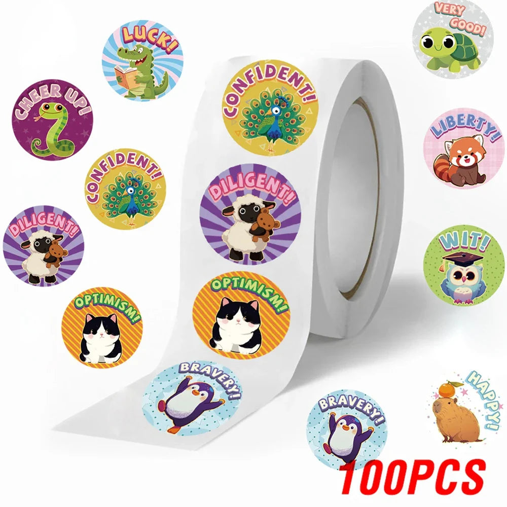Animal Cartoon Stickers Pack for Laptops & Water Bottles