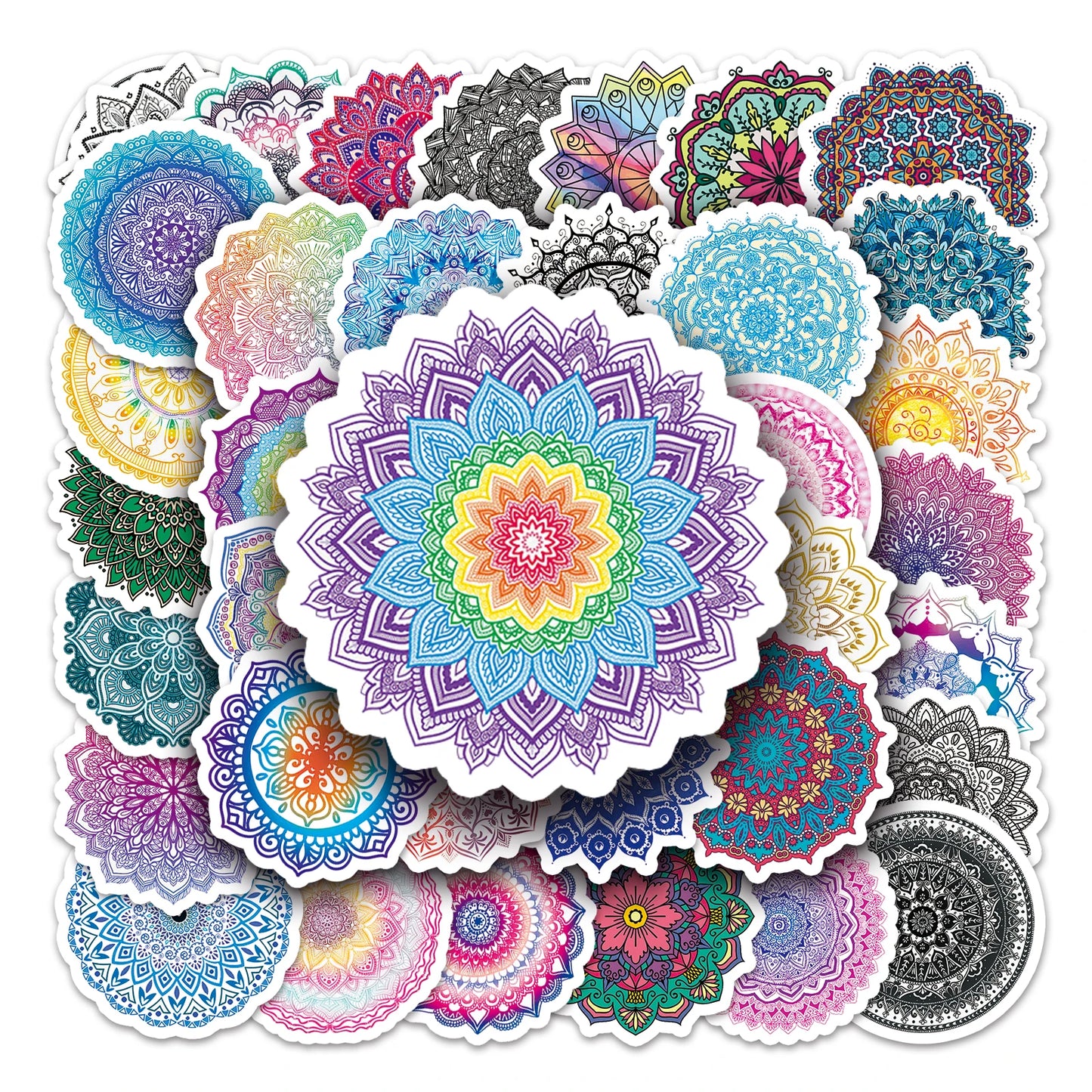 50Pcs Kaleidoscope Cartoon Waterproof Vinyl Stickers for Skateboard Snowboard Home Decor