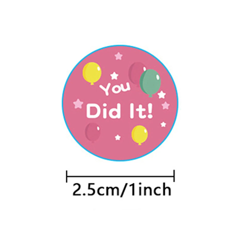 100-500pcs Children's Reward Stickers Cartoon Dinosaur Animal Stickers for Teachers To Encourage Students Reward Stickers 1 Inch