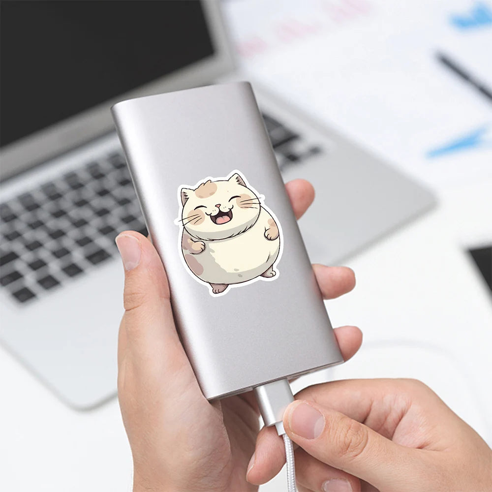 10/30/50pcs Kawaii Cat Cartoon Waterproof Stickers Cute Laptop Travel Luggage Phone Case Graffiti Sticker for Kids Classic Toys