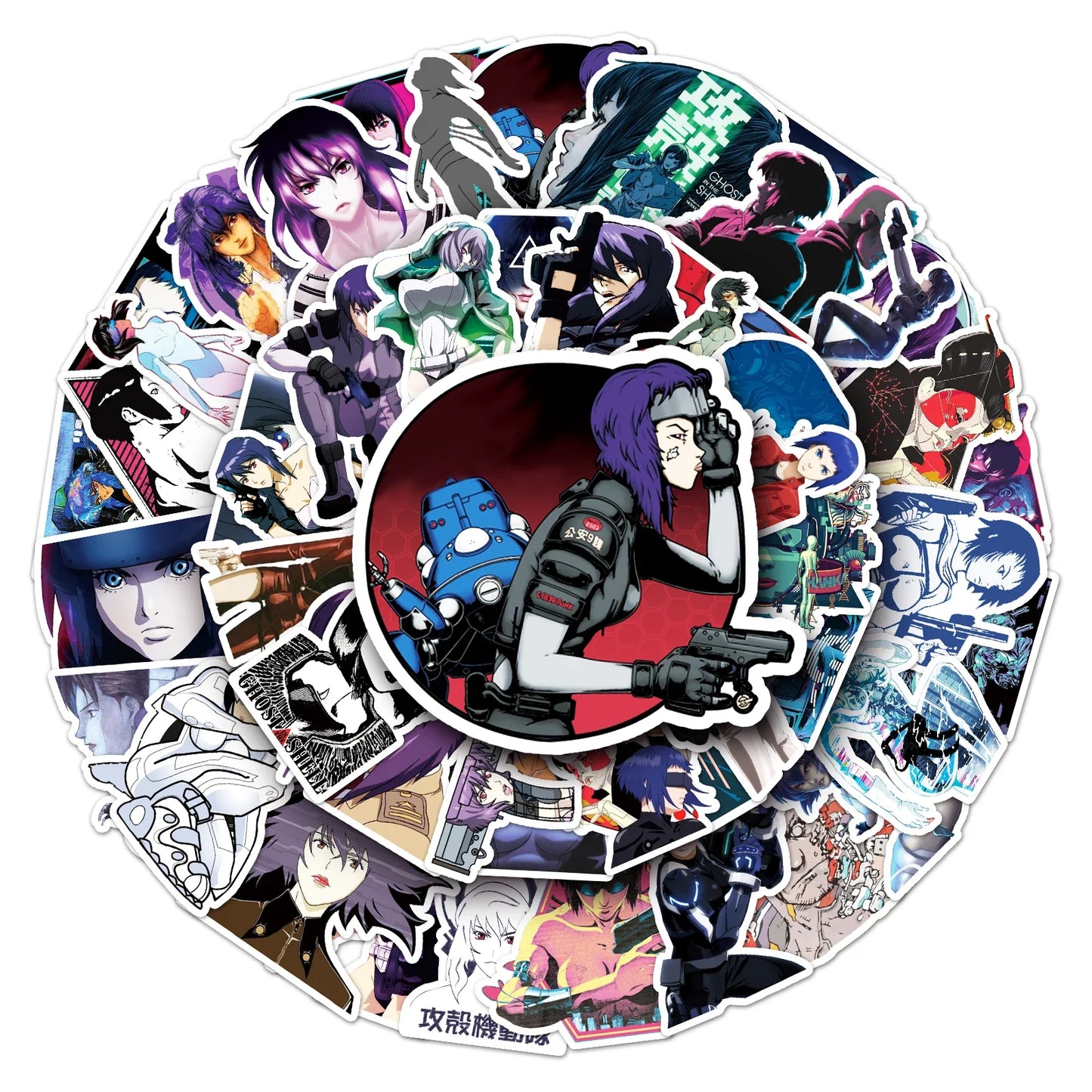 50Pcs Female Police Officer Cartoon Waterproof Vinyl Stickers