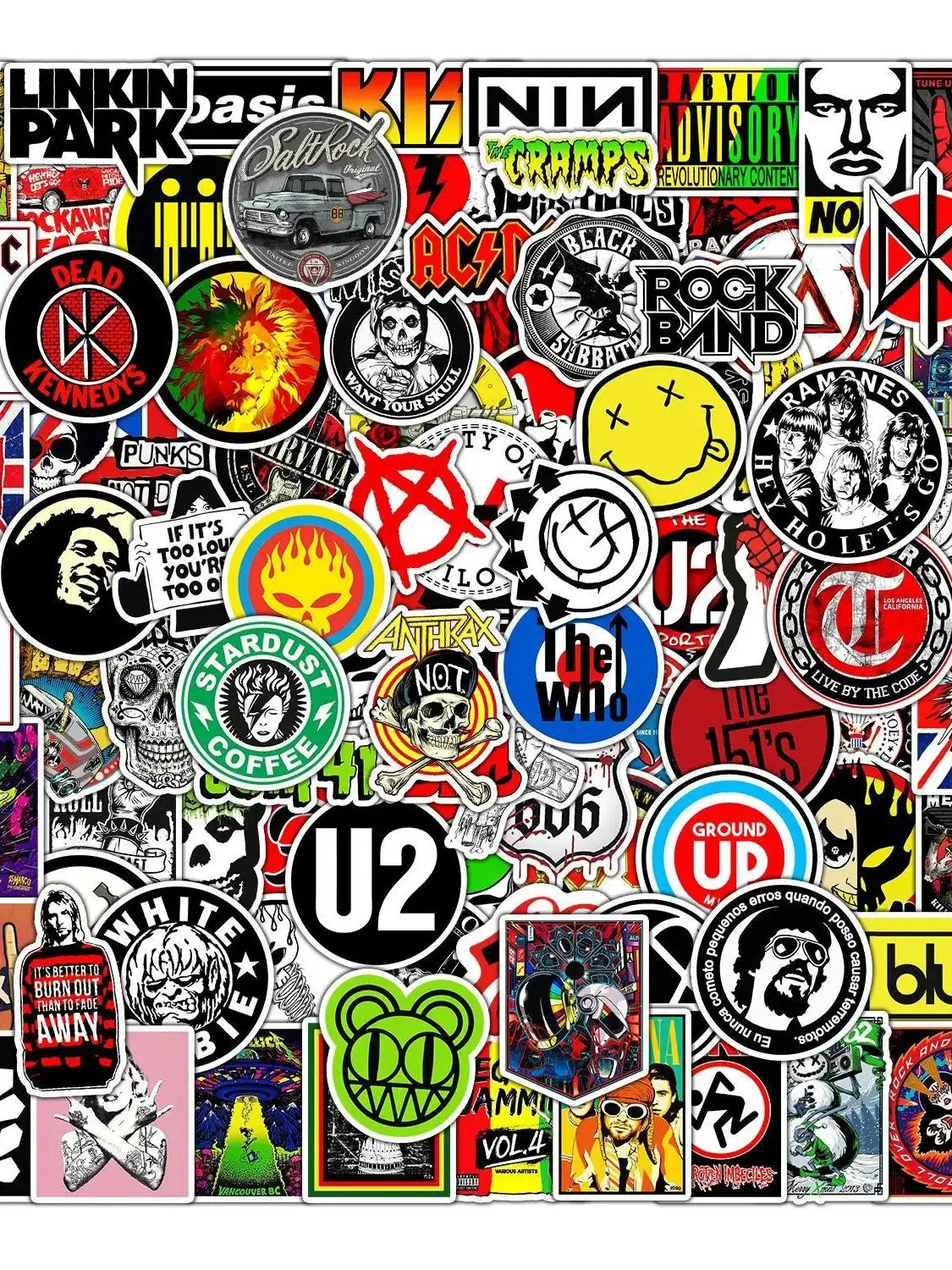 100pcs Twenty One Pilots Band Stickers Waterproof Decals