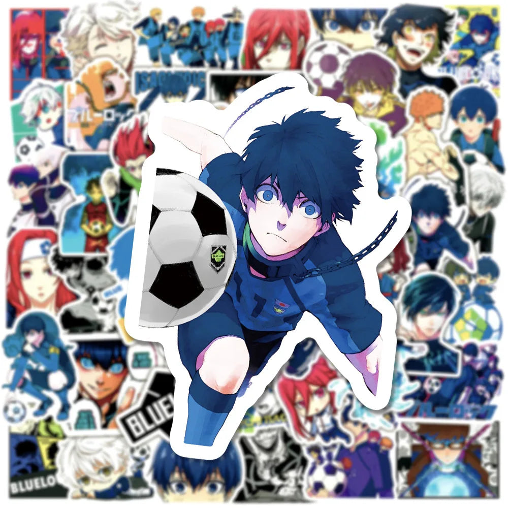 Bluelock Cartoon Football Stickers for Luggage, Laptop, Guitar, Bike, Skateboard