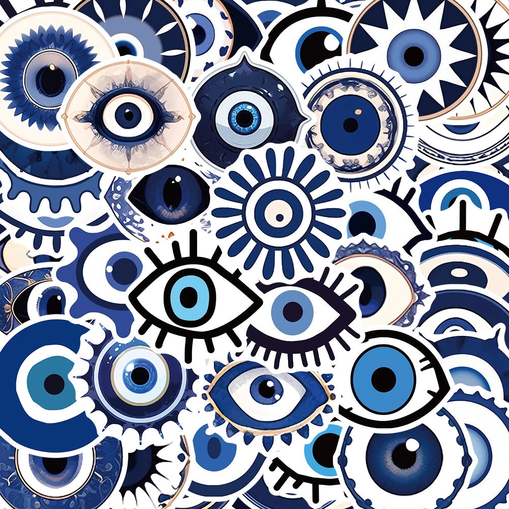 Gothic Evil Eye Stickers Waterproof Decals for Skateboard, Motorcycle, Phone, Car - 10/30/50pcs