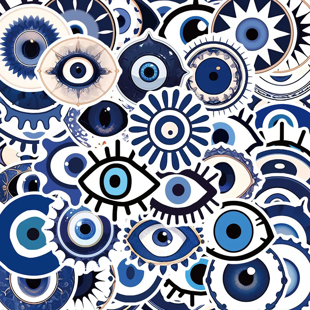 Gothic Evil Eye Stickers Waterproof Decals for Skateboard, Motorcycle, Phone, Car - 10/30/50pcs