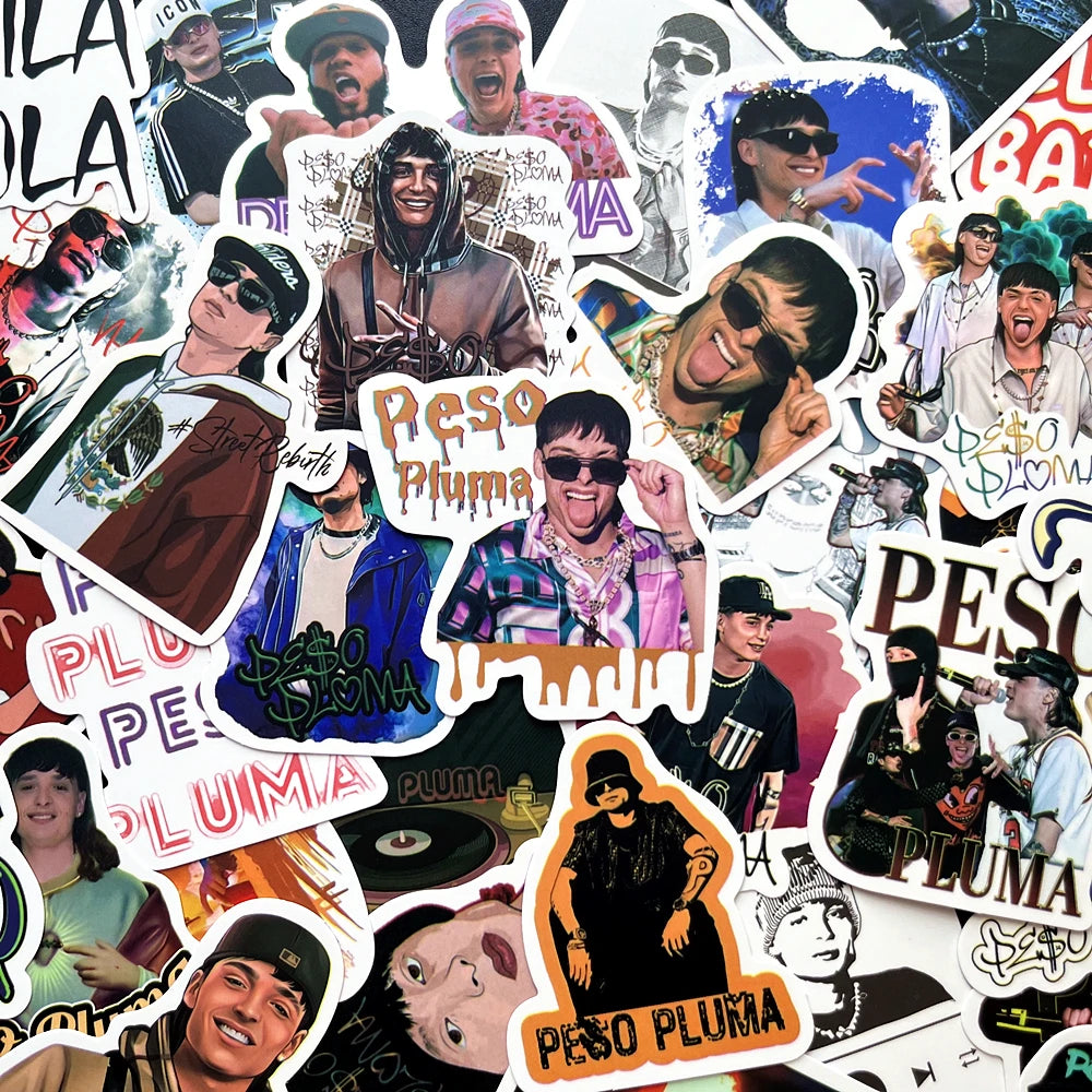 Peso Pluma Stickers 10/50pcs Waterproof Decals for Skateboard, Phone, Bike, Guitar, Wall