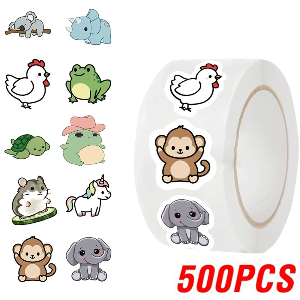 Animal Thank You Stickers 100-500pcs Scrapbooking Supplies