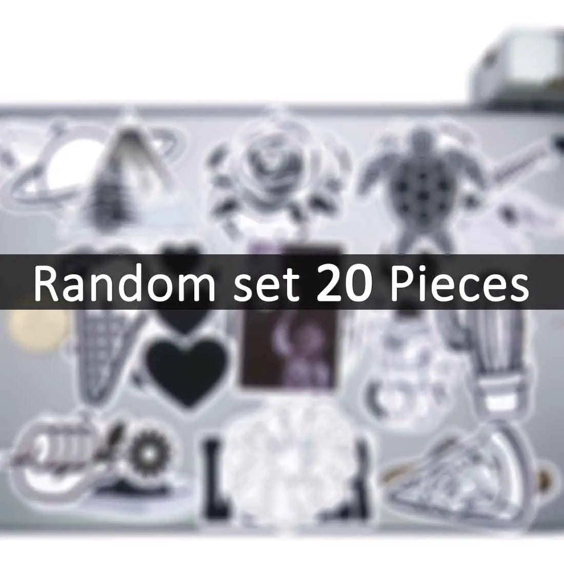 20/30/50Pieces Black White Style Retro Fashion Art Graffiti Stickers for Journal Scrapbook Luggage Bike Car Phone Laptop Sticker