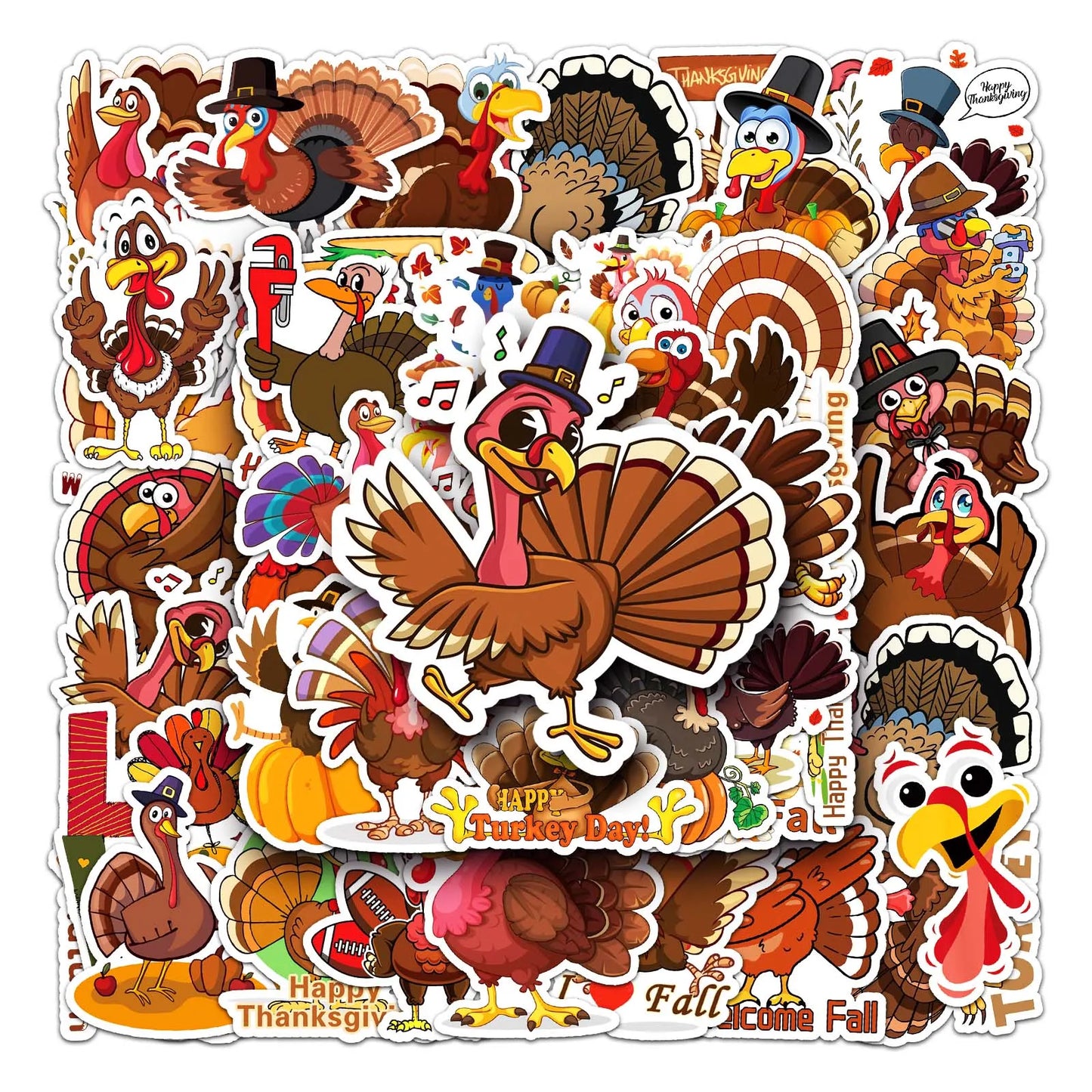50Pcs Cartoon Waterproof Vinyl Stickers for Skateboard Snowboard