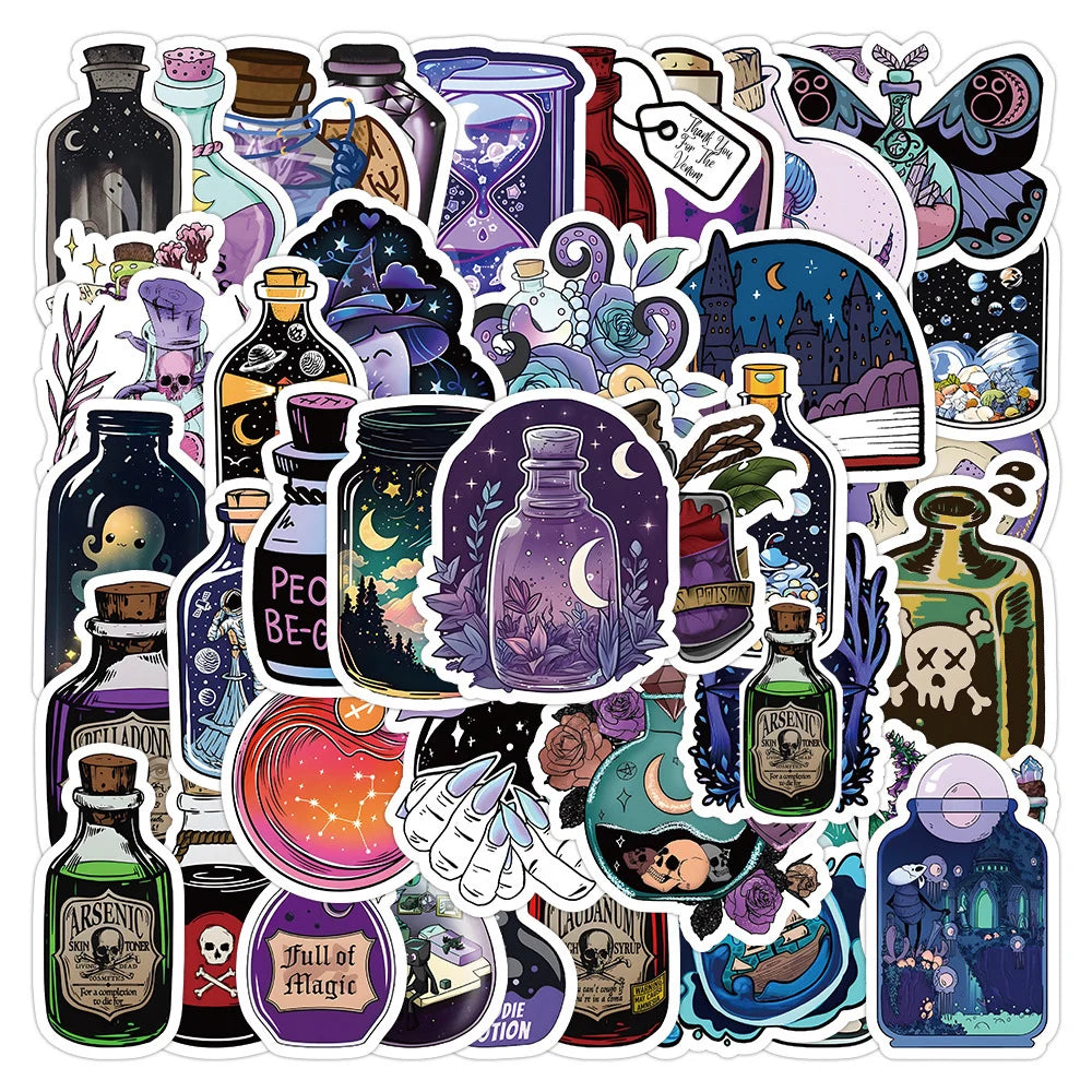 10/30/50pcs Cool Gothic Horror Magic Graffiti Stickers Decals Kids Toys Guitar Laptop Fridge Phone Cartoon Waterproof Sticker
