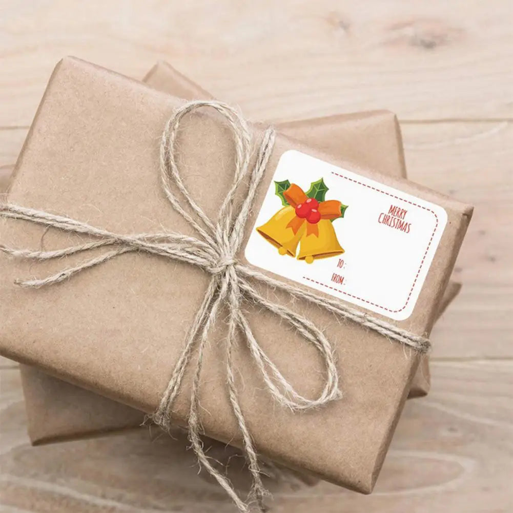 Gift Package Stickers Self-adhesive Paper Stickers Premium Christmas Gift Sticker Labels Self-adhesive for Present for Festive