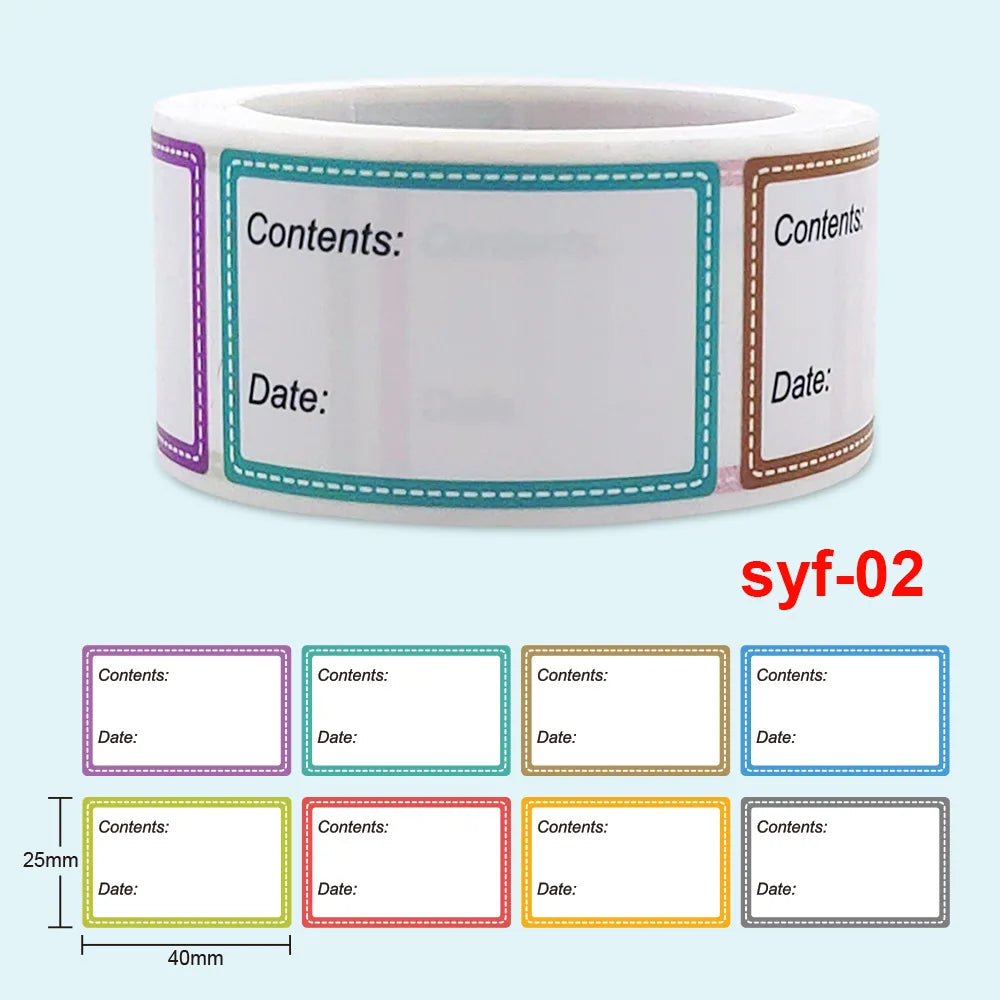 Self-Adhesive Food Storage Labels for Kitchen & Office