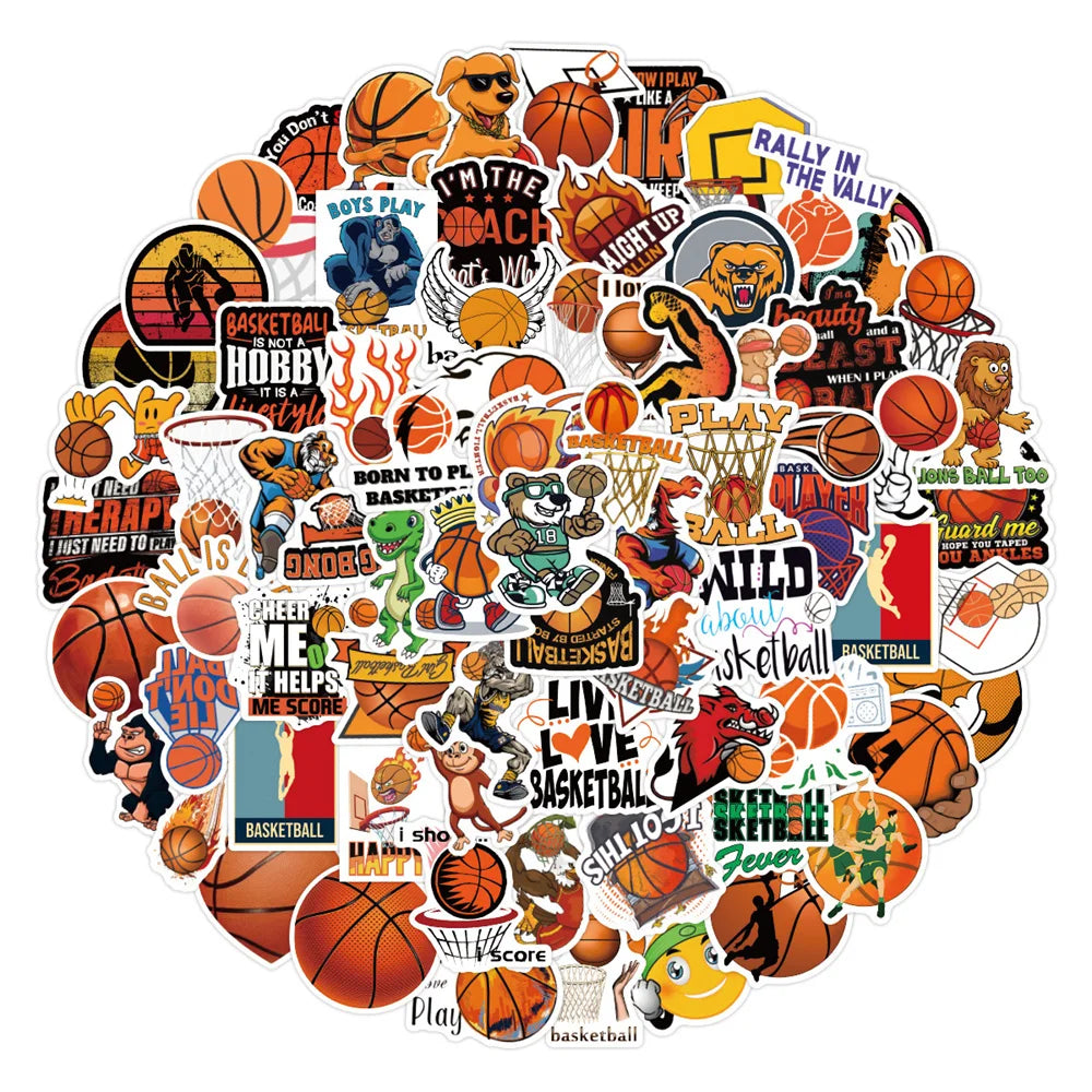 10/30/50PCS New Love Basketball Graffiti Stickers Waterproof Luggage Notebook Skateboard Refrigerator Stickers Wholesale