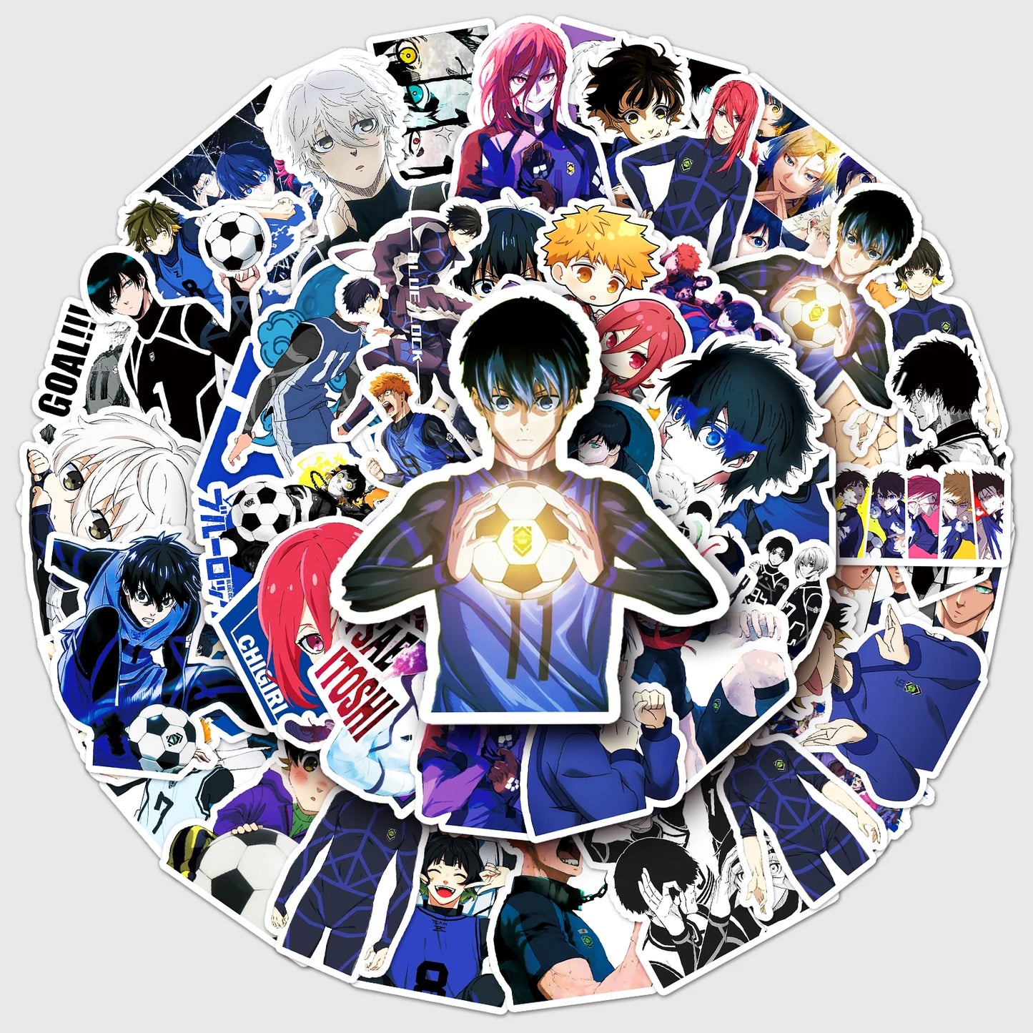 MINISO Blue Prison Series Cartoon Waterproof Vinyl Stickers 50Pcs