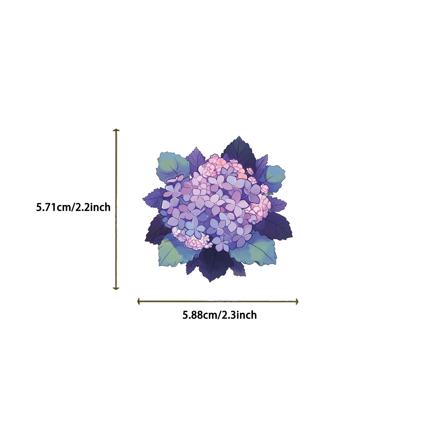 50pcs Plant Flower Stickers Aesthetic Ins Decals Kids Toy DIY Notebook Bike Phone Luggage Car Waterproof Decoration Sticker