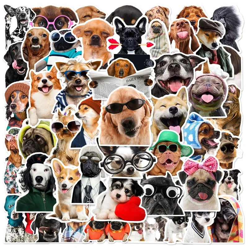 Kawaii Dog Hat Stickers 10/30/50PCS DIY Scrapbooking