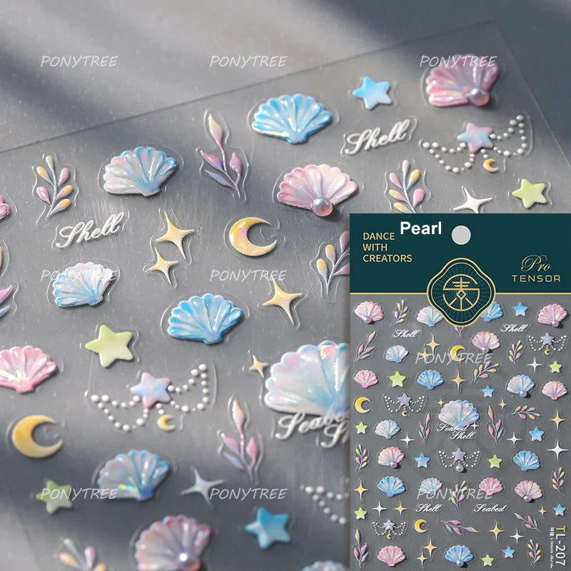 Goldfish Lotus Pond Nail Art Stickers Decals