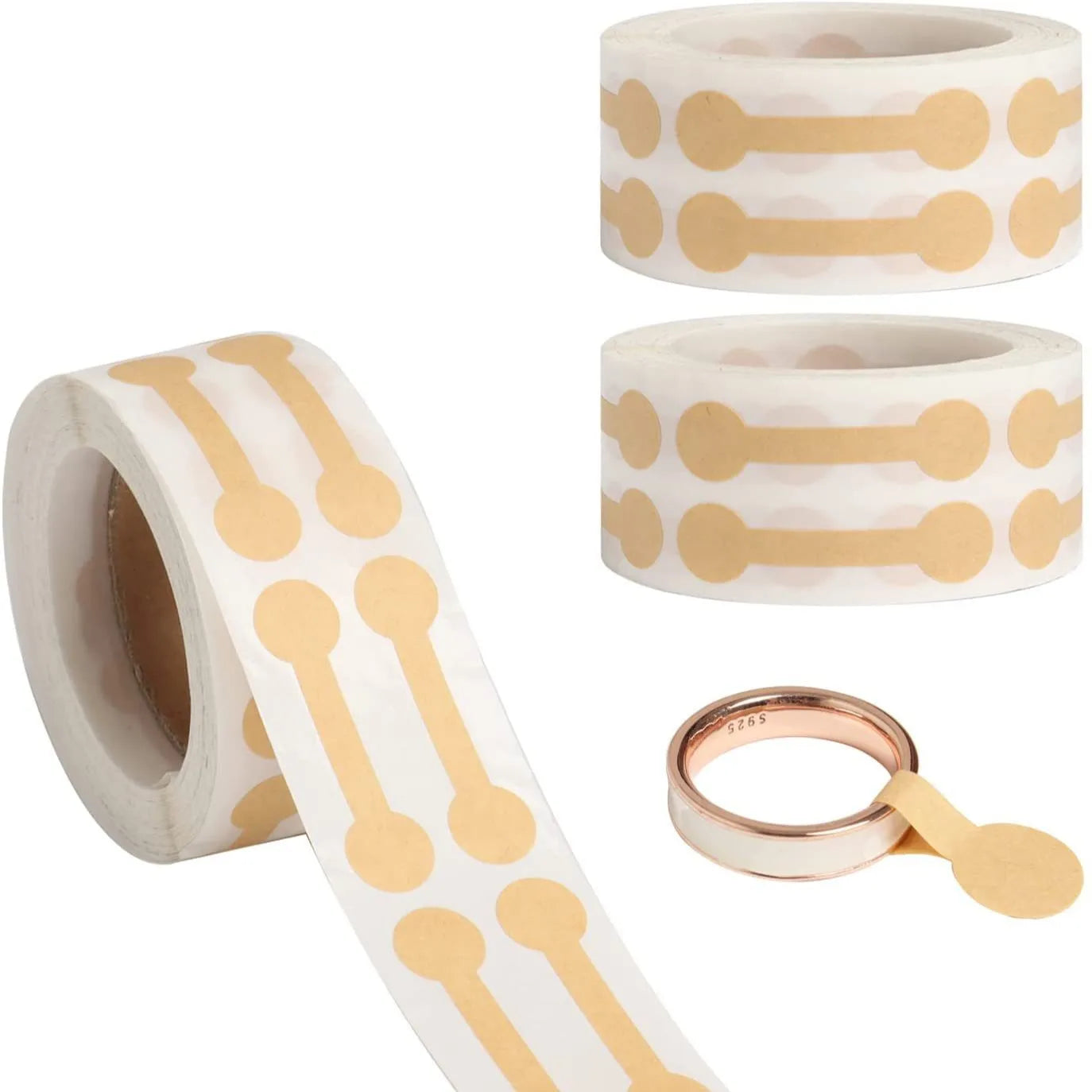 1 Rolls 500Pcs Jewelry Price Decoration Natural kraft Paper Handmade Sticker Labels Date Stickers