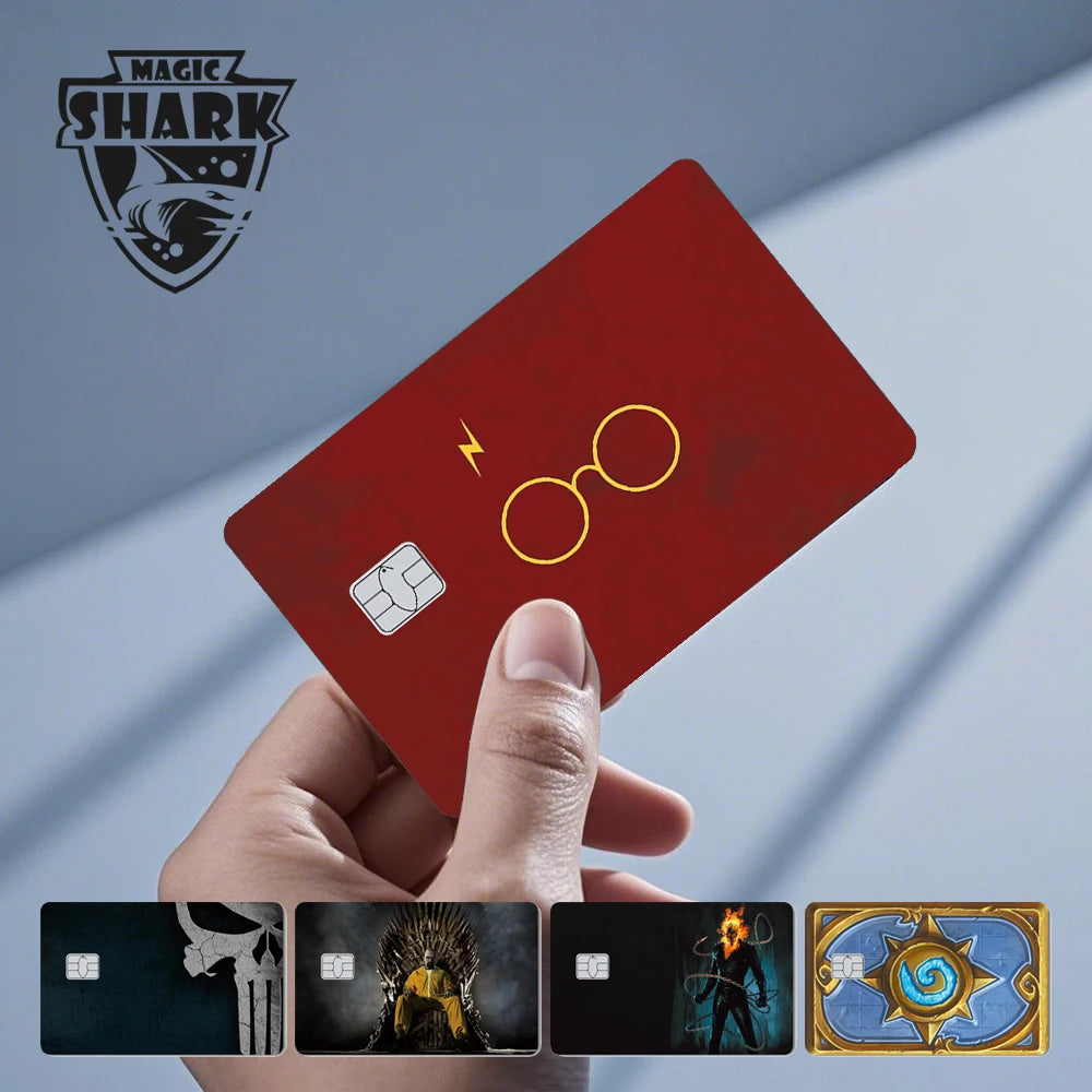 Skull Rainbow Meme Card Sticker Skin