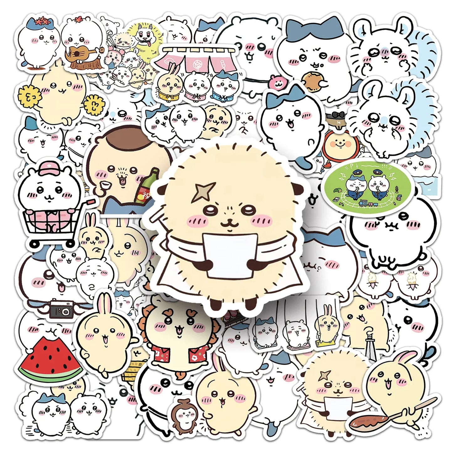 50Pcs Cute Cartoon Waterproof Vinyl Stickers for Skateboard Snowboard