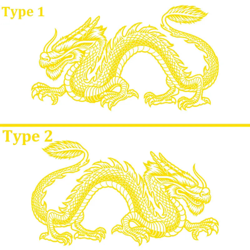 Anime Detachment Car Sticker The Black Dragon Body Big Picture Decoration Movement Style Die Cutting Waterproof PVC Vinyl Decals
