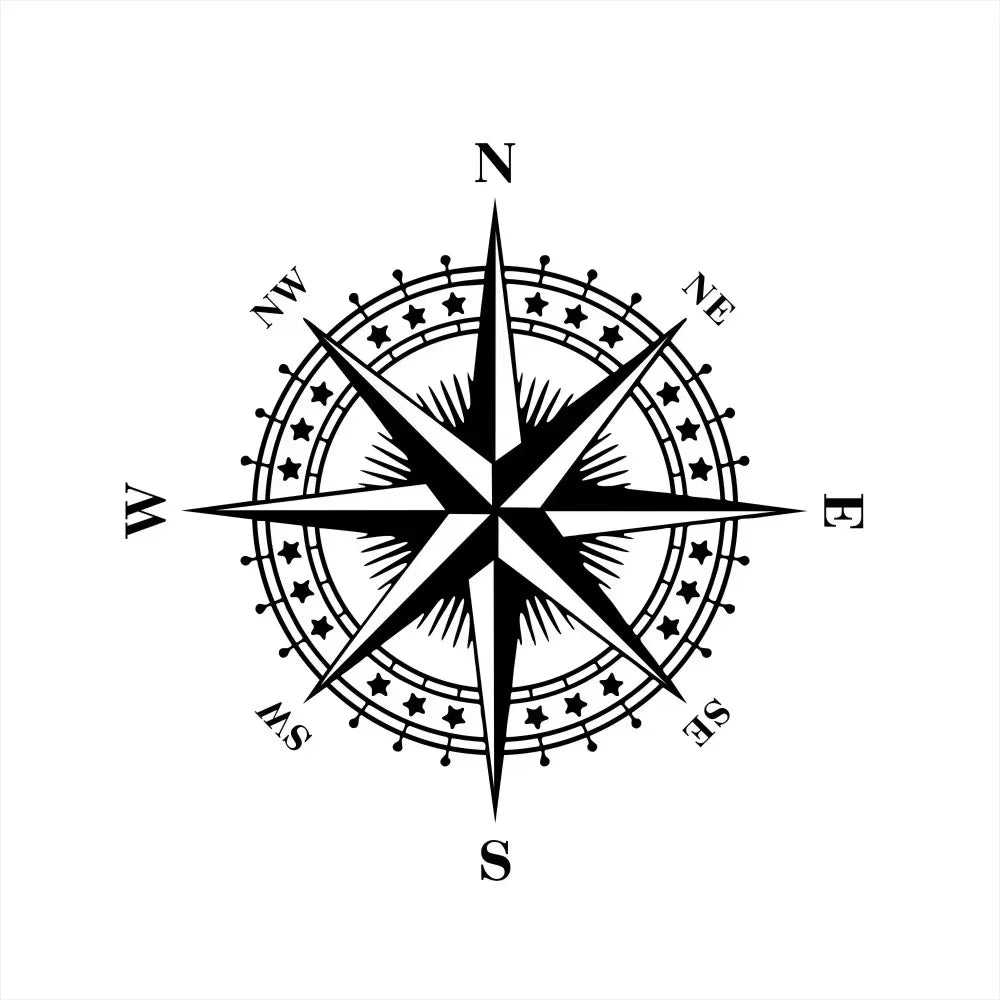 Mountain Adventurers Car Sticker Compass Graphics Truck Decoration Rv Camper Suv Side Hood PVC Auto Accessories