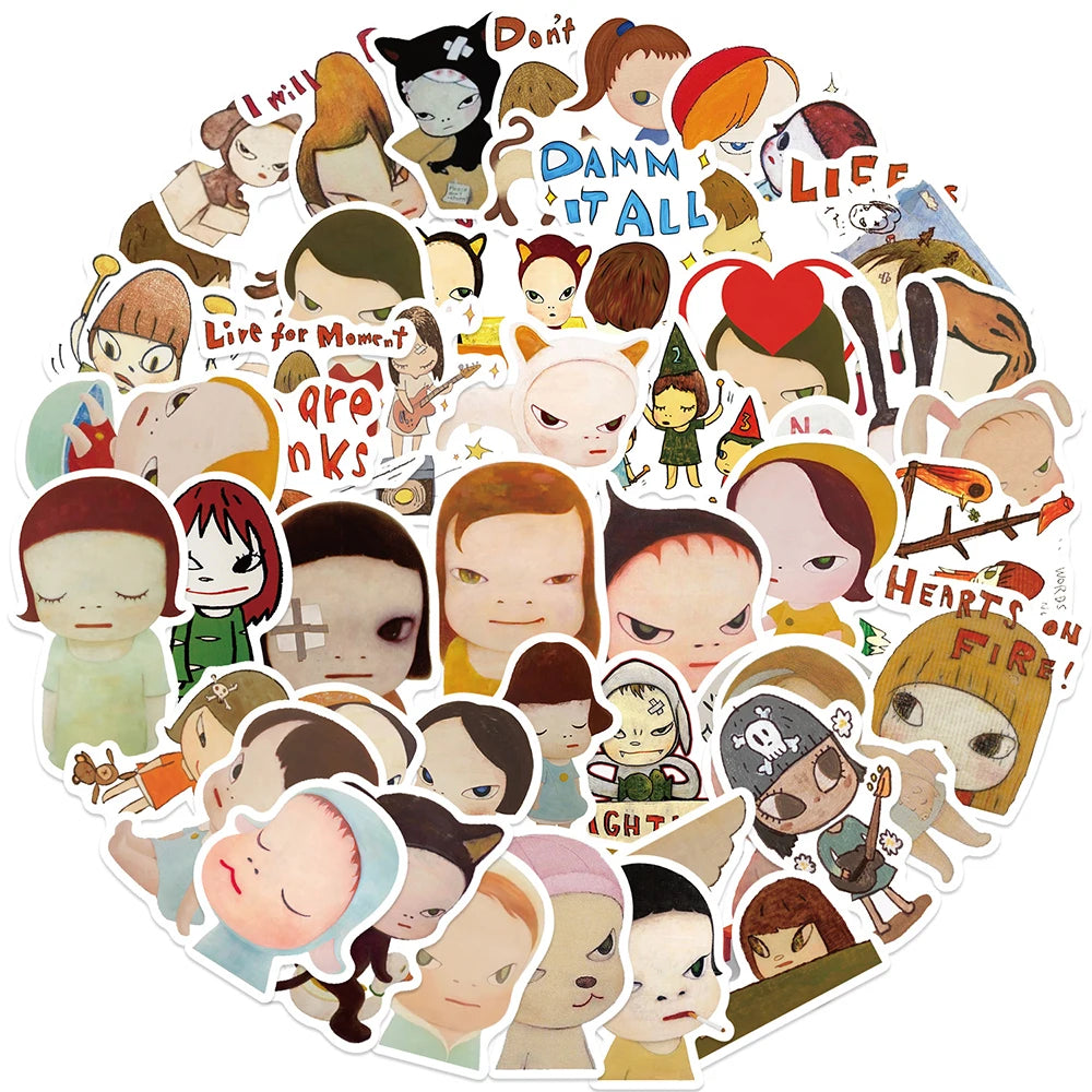 Nara Yoshitomo Cartoon Art Stickers 10/30/50pcs Skateboard Notebook Phone Suitcase Fridge
